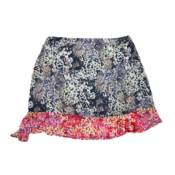 ASOS Reclaimed Vintage Plus Asymmetric Hem Skirt in Multi Animal Print - Size 20 - Picture 7 of 9